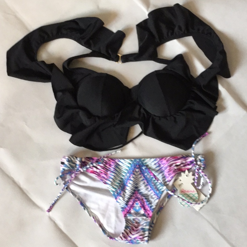 New Raisins Tie Dye Bra Bikini set